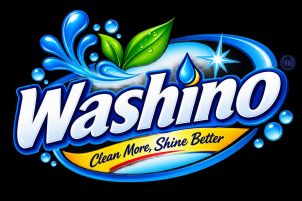 WASHINO "CLEAN MORE SHINE BETTER" trademark artwork