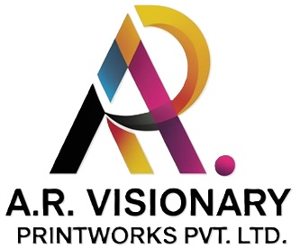 A.R. VISIONARY PRINTWORKS PVT. LTD. with AR device mark trademark artwork