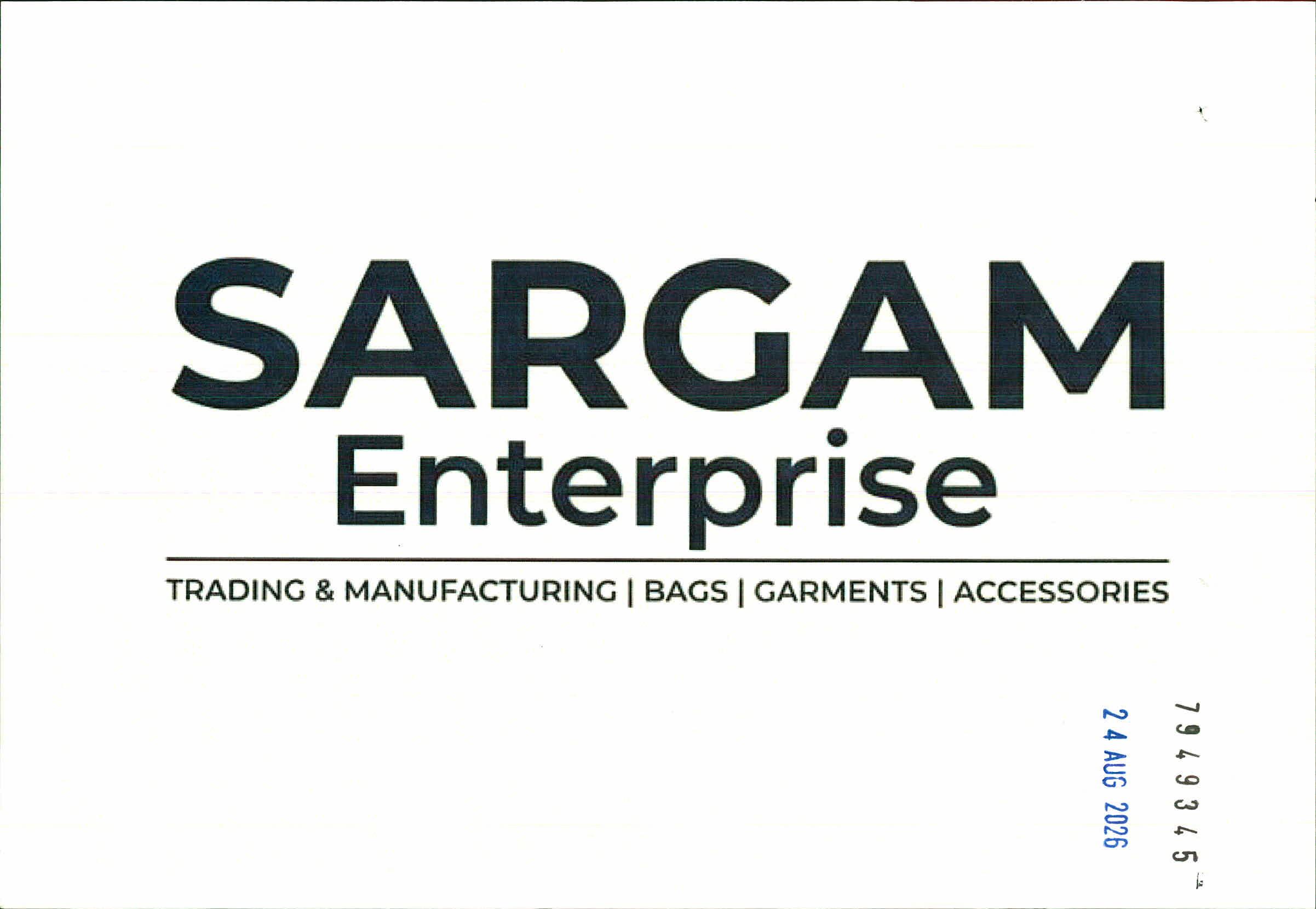 SARGAM ENTERPRISE trademark artwork