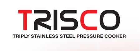 TRISCO TRIPLY STAINLESS STEEL PRESSURE COOKER WITH DEVICE trademark artwork