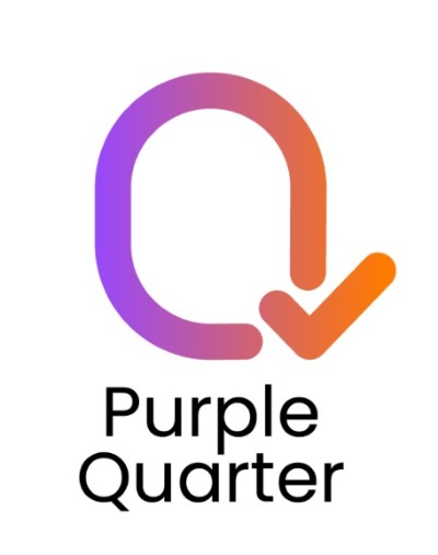 Purple Quarter with device of Q trademark artwork