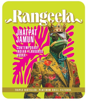 Rangeela JHATPAT JAMUN CONTEMPORARY INDIAN FLAVOURED VODKA trademark artwork
