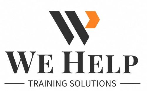 WE HELP TRAINING SOLUTIONS with letter of W trademark artwork