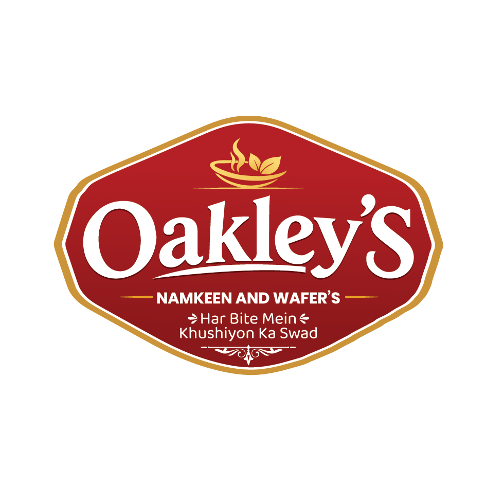OAKLEY’S NAMKEEN AND WAFERS with the tagline “Har Bite Mein Khushiyon Ka Swad” trademark artwork
