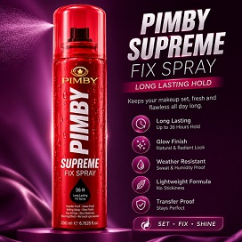 PIMBY SUPREME FIX SPRAY (LABLE) trademark artwork