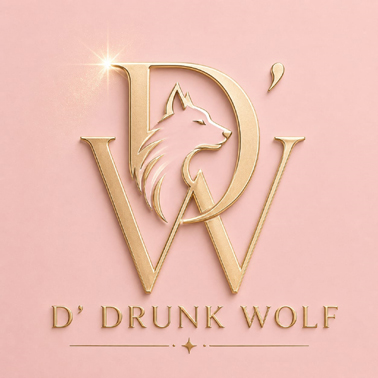 D'DRUNK WOLF (WITH DEVICE OF D W & WOLF) trademark artwork