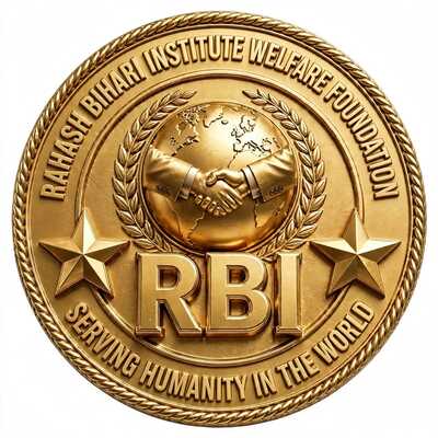 RAHASH BIHARI INSTITUTE WELFARE FOUNDATION "RBI SERVING HUMANITY IN THE WORLD" trademark artwork