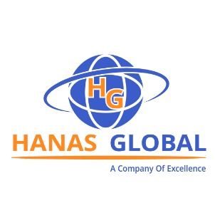 Logo of HANAS GLOBAL with the tagline A Company Of Excellence trademark artwork