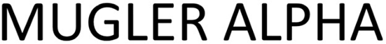 MUGLER ALPHA trademark artwork