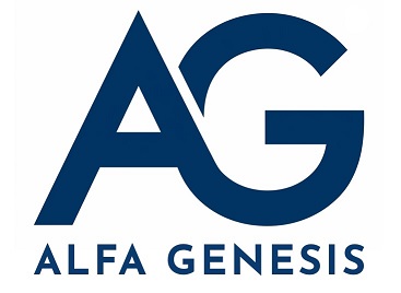 ALFA GENESIS [with the device of AG] trademark artwork