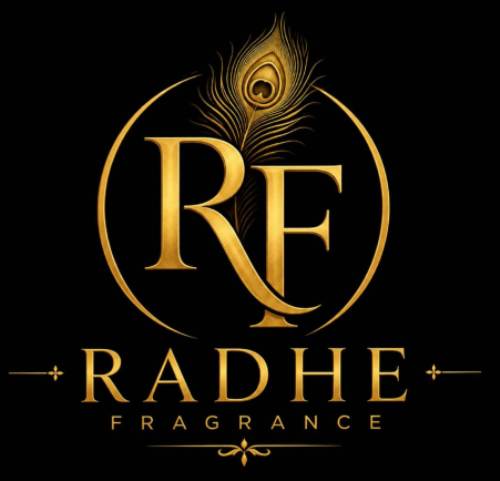 RADHE FRAGRANCE WITH DEVICE OF RF trademark artwork