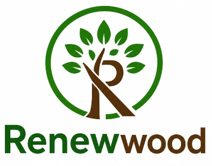 RENEWWOOD WITH DEVICE OF TREE AND ‘R’ trademark artwork