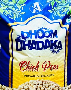 DHOOM DHADAKA Chick peas with other descriptive matters trademark artwork