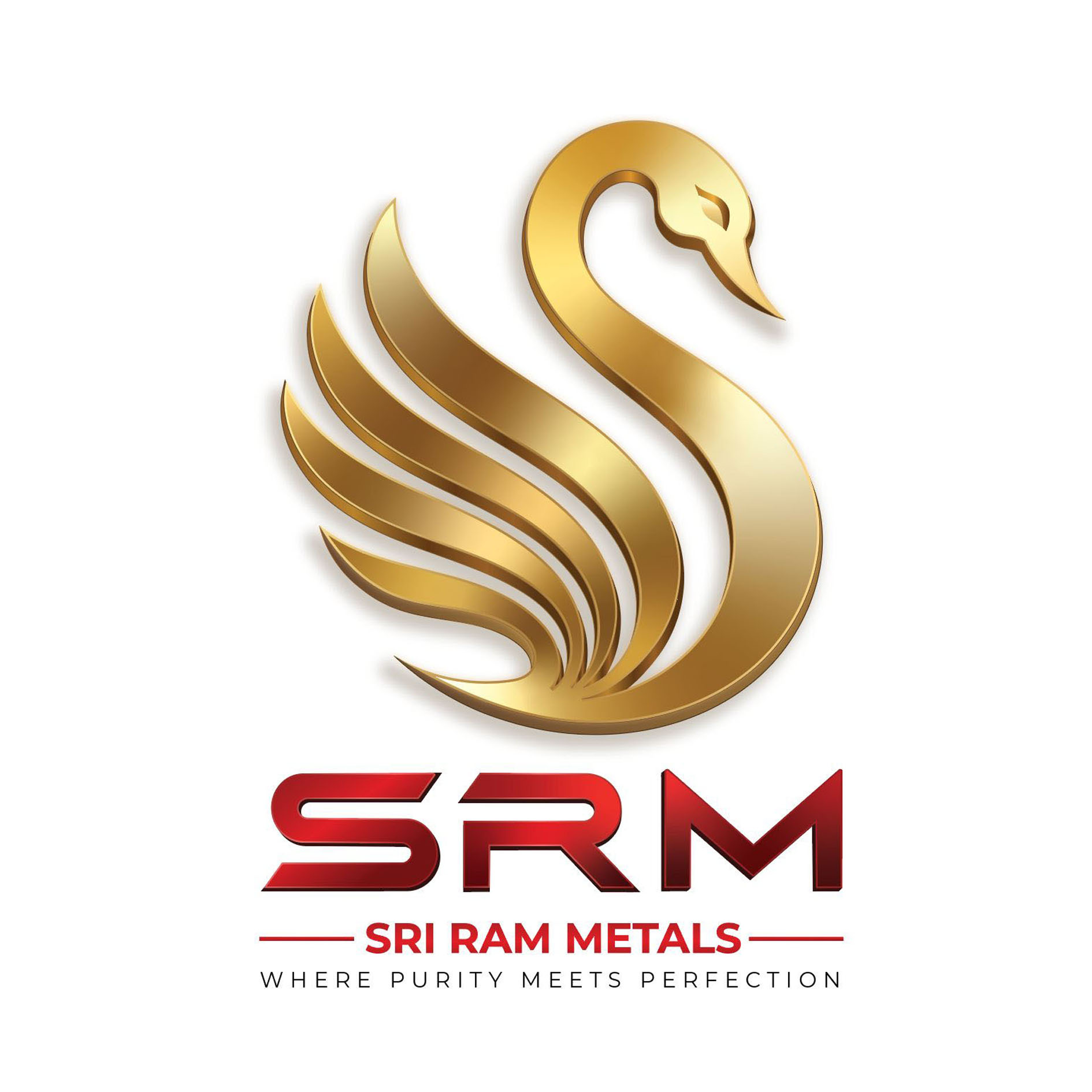 SRM SRI RAM METALS DEVICE WITH TAGLINE WHERE PURITY MEETS PERFECTION trademark artwork