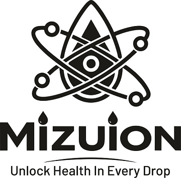 DEVICE OF MIZUION WITH TAGLINE UNLOCK HEALTH IN EVERY DROP trademark artwork