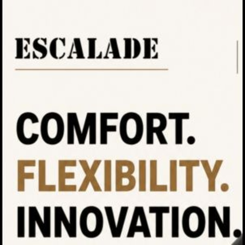 ESCALADE - COMFORT, FLEXIBILITY, INNOVATION trademark artwork