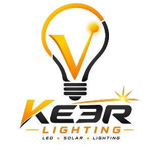 KEBR LIGHTING LED SOLAR LIGHTING with device V trademark artwork