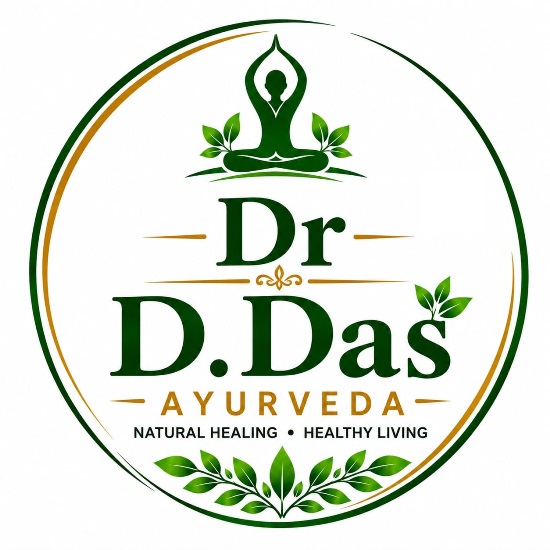 DR. D. DAS AYURVEDA NATURAL HEALING HEALTHY LIVING with Device trademark artwork