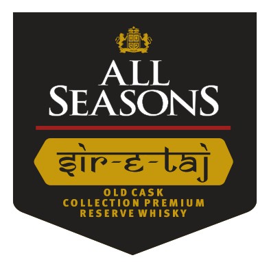 ALL SEASONS SIR-E-TAJ OLD CASK COLLECTION PREMIUM RESERVE WHISKY trademark artwork