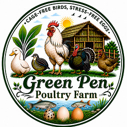 Green Pen Poultry Farm : • CAGE-FREE BIRDS, STRESS-FREE EGGS • [WITH THE DEVICE] trademark artwork