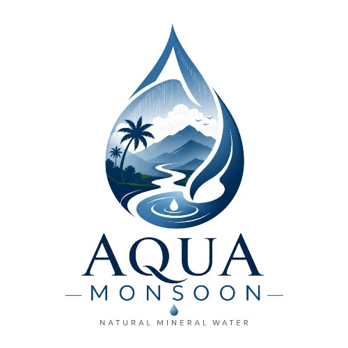 AQUA MONSOON NATURAL MINERAL WATER trademark artwork