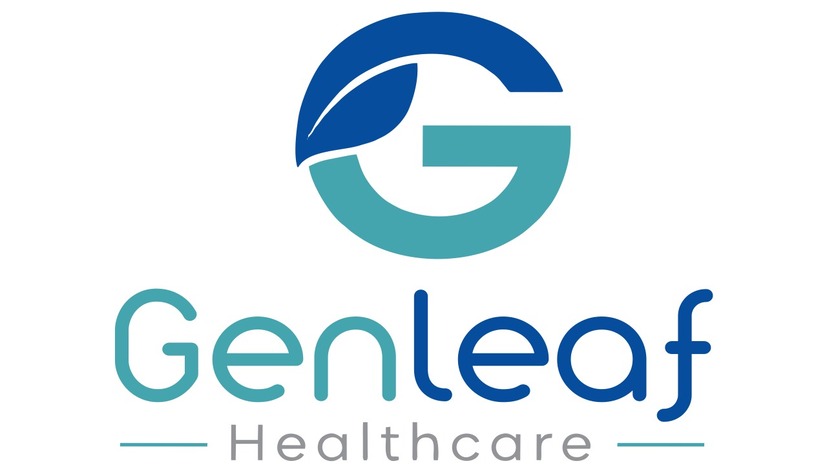 GENLEAF HEALTHCARE WITH DEVICE OF G trademark artwork