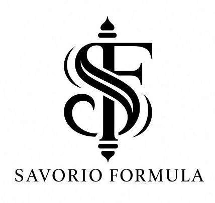 SAVORIO FORMULA WITH SF LOGO trademark artwork