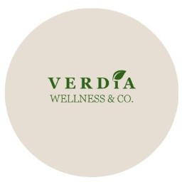 VERDIA WELLNESS & CO. (with device of leaf over letter I) trademark artwork