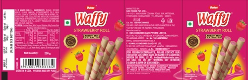 Waffy STRAWBERRY ROLL (Label) trademark artwork