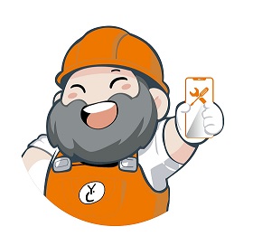 CARTOON DEVICE OF A SMILING MAN trademark artwork
