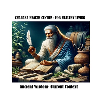 CHARAKA HEALTH CENTRE - FOR HEALTHY LIVING Ancient Wisdom- Current Context trademark artwork