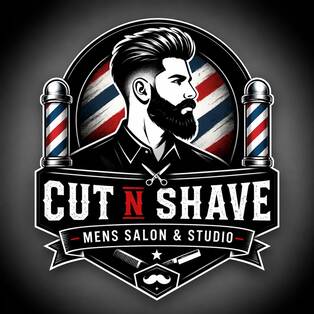 Cutnshave "men's salon&Studio" trademark artwork