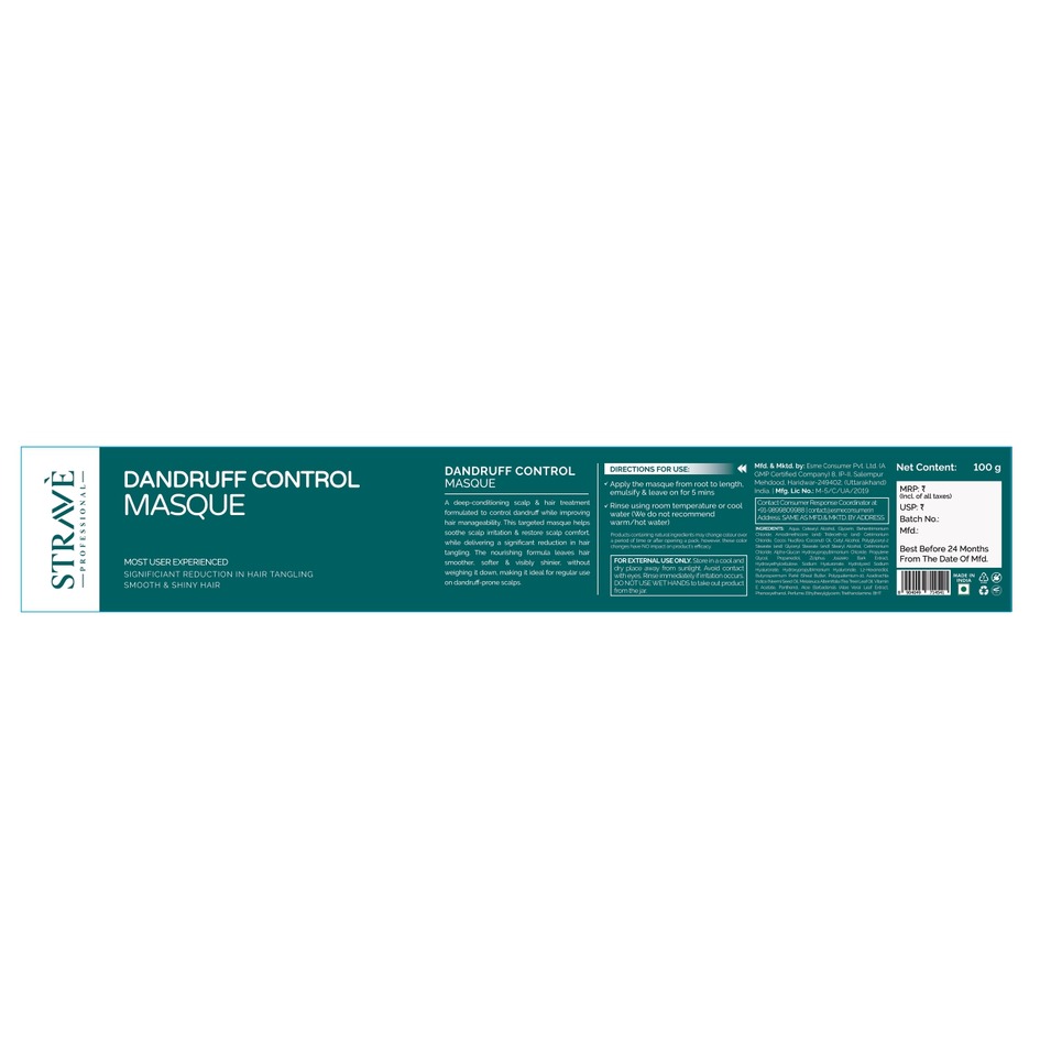 Strave Professional-Dandruff Control Masque trademark artwork