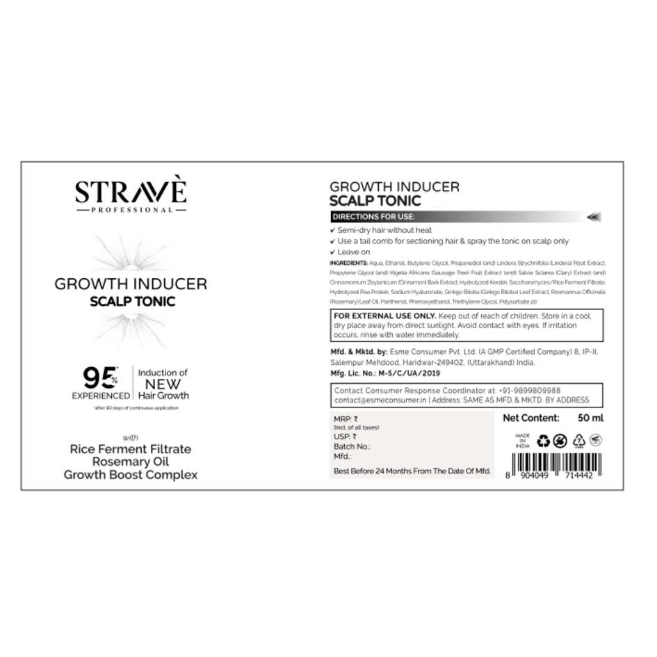 Strave Professional-Growth Inducer Scalp Tonic trademark artwork