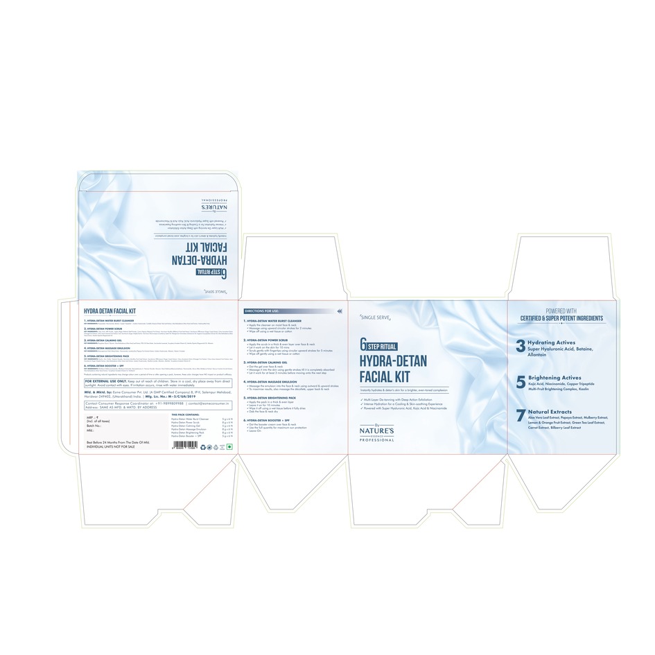 Natures Essence Professional-Hydra Detan Facial Kit trademark artwork