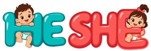HE SHE trademark artwork
