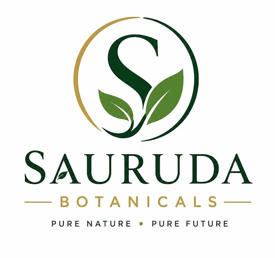 SAURUDA BOTANICALS with device trademark artwork