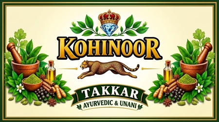 KOHINOOR TAKKAR with tagline AYURVEDIC & UNANI trademark artwork