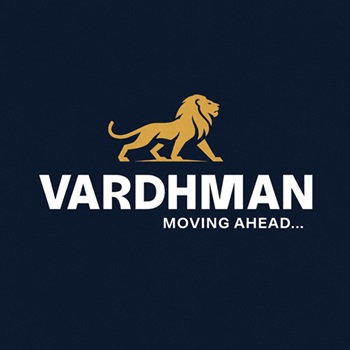VARDHMAN WITH A TAG LINE MOVING AHEAD trademark artwork