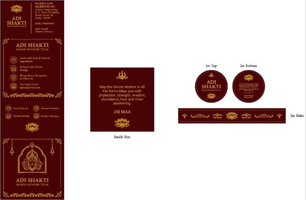 ADI SHAKTI SACRED SINDOOR/TILAK (Label) trademark artwork
