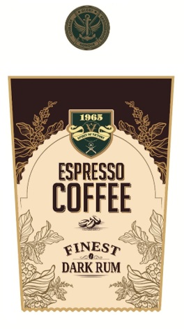 1965 Spirit of Victory Espresso Coffee Finest Dark Rum trademark artwork