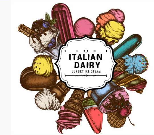 ITALIAN DAIRY-LUXURY ICE CREAM trademark artwork