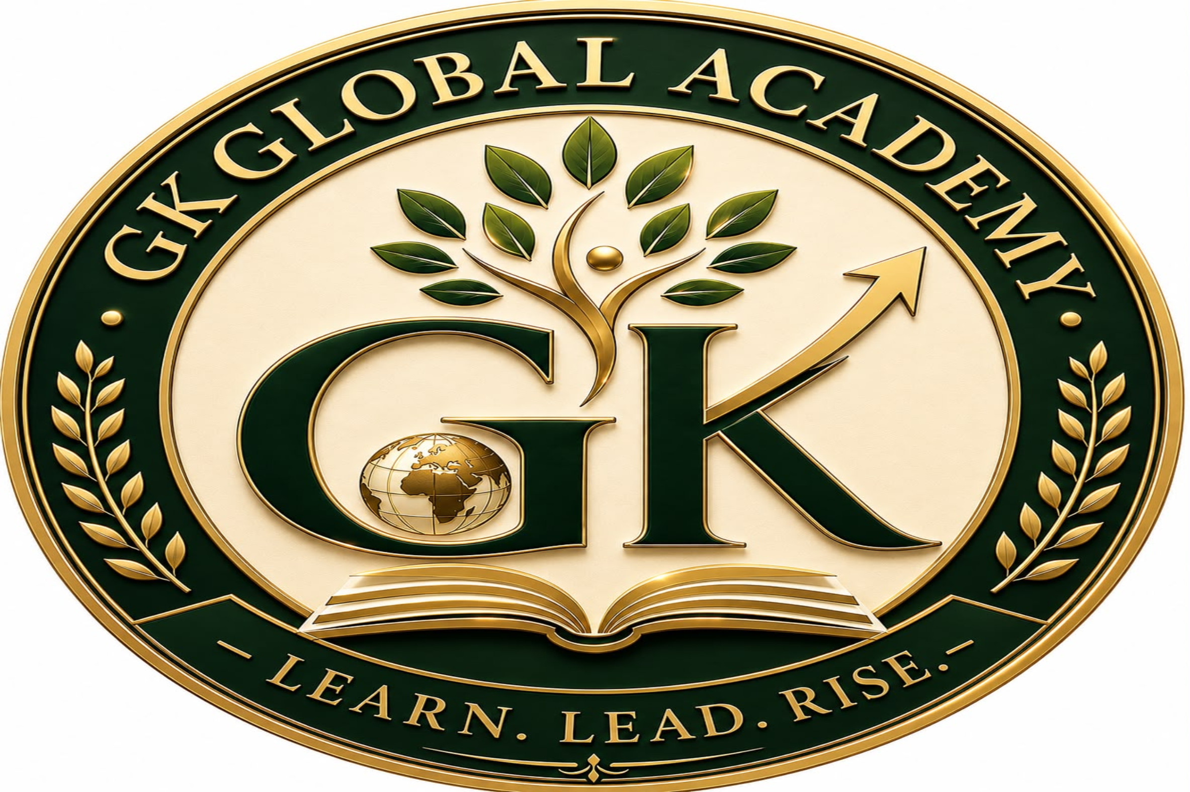 GK GLOBAL ACADEMY WITH LOGO OF GK trademark artwork