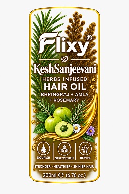 Flixy KeshSanjeevani HERBS INFUSED HAIR OIL (LABEL) trademark artwork