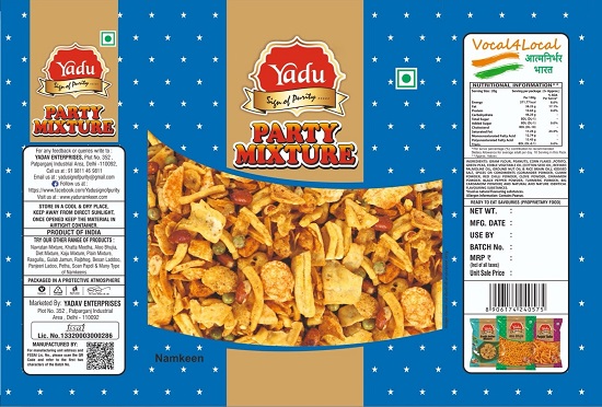 Yadu Sign of Purity PARTY MIXTURE trademark artwork