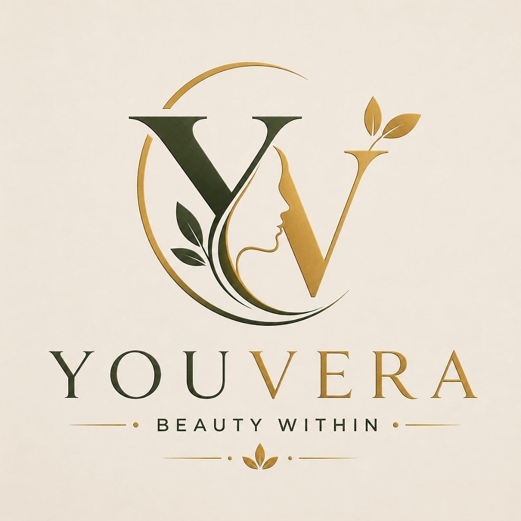 YOUVERA BEAUTY WITHIN WITH DEVICE OF YV trademark artwork
