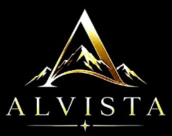 ALVISTA WITH Device of A and Mountains trademark artwork