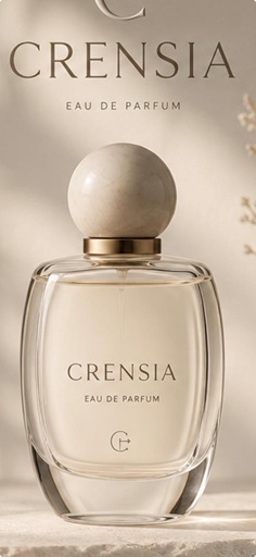 CRENSIA EAU DE PARFUM WITH THE DEVICE OF C trademark artwork