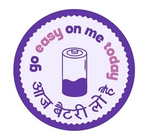 GO EASY ON ME TODAY AAJ BATTERY LOW HAI trademark artwork