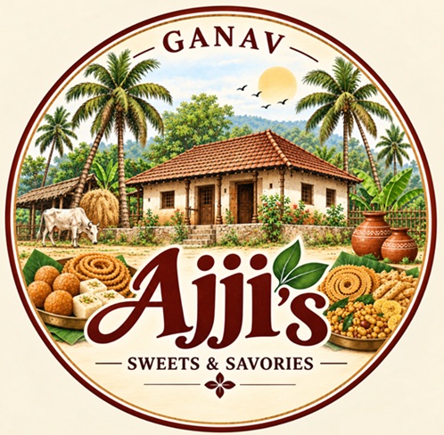 GANAV Ajji's SWEETS & SAVORIES trademark artwork